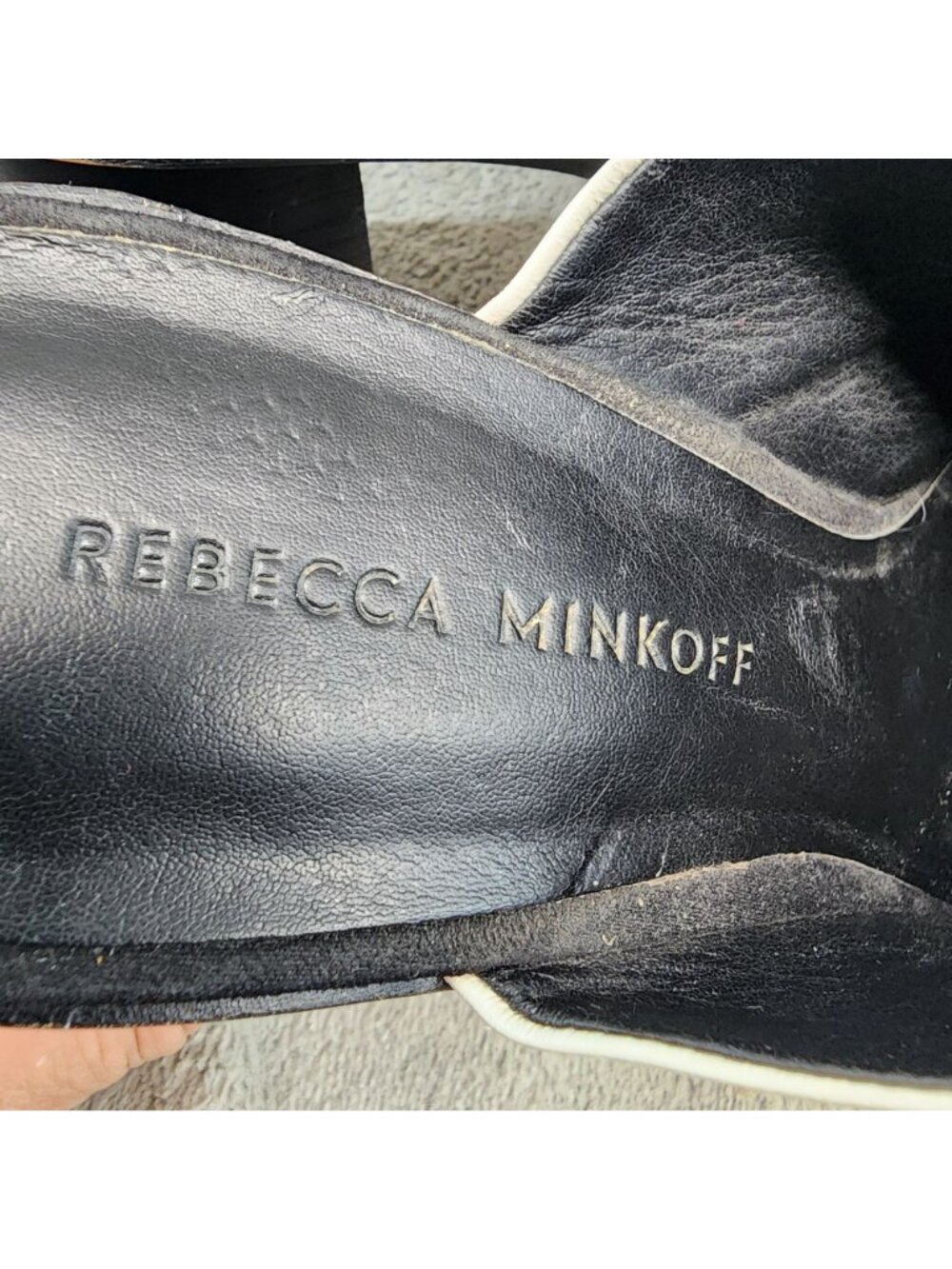 Rebecca Minkoff Shoes Womens Size 8.5 White Leather Slip On Mules *Read* - Picture 11 of 14